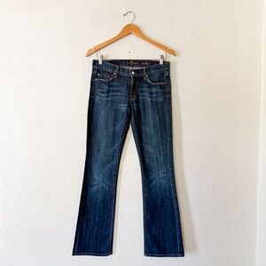 Seven For All Mankind Womens Mid Rise Dark Wash Bootcut Denim